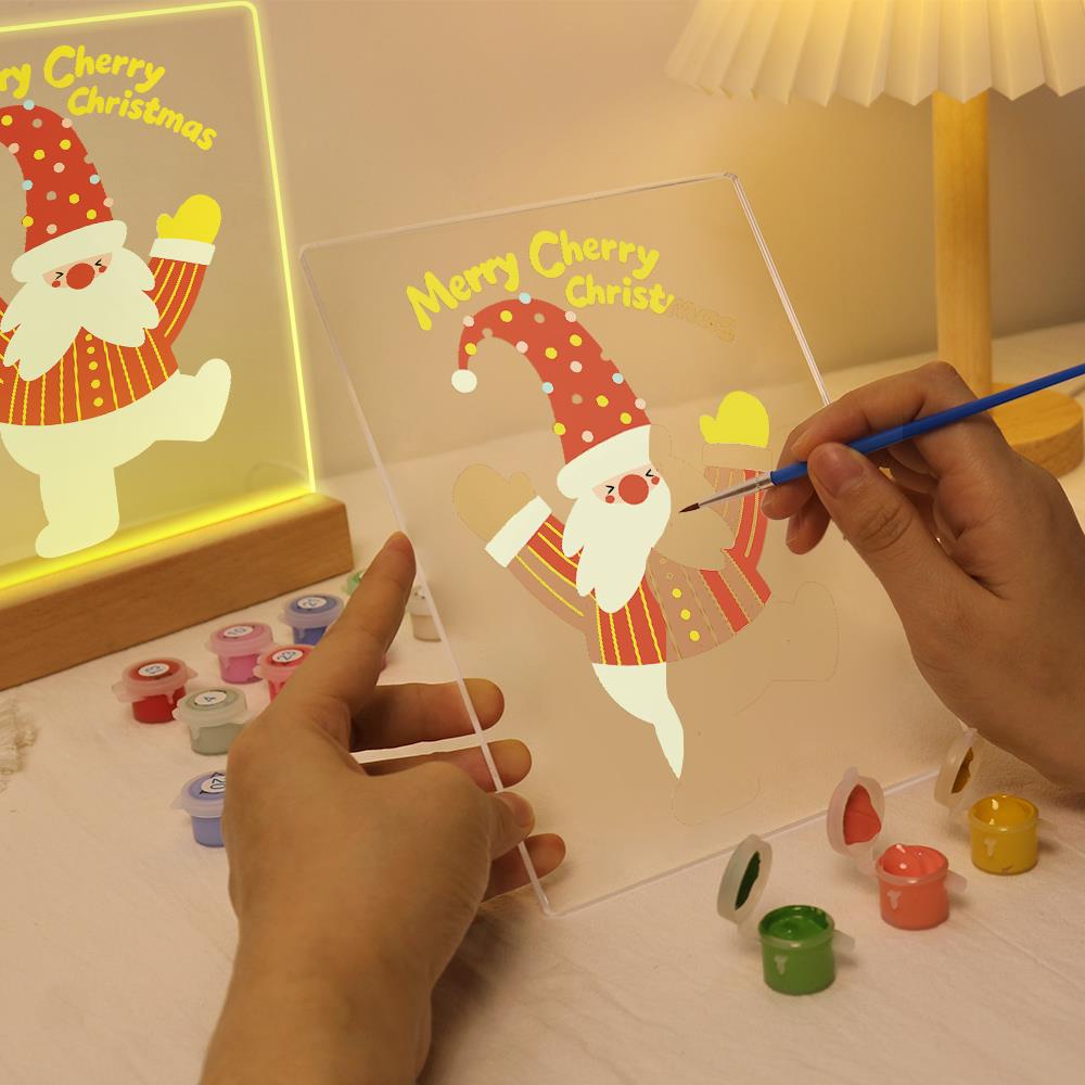 Santa Jumping for Joy paint by numbers light-up sign – image 9