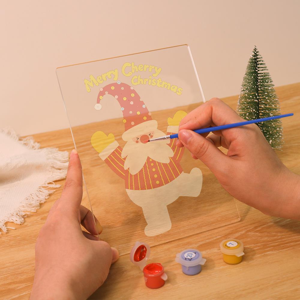 Santa Jumping for Joy paint by numbers light-up sign – image 11
