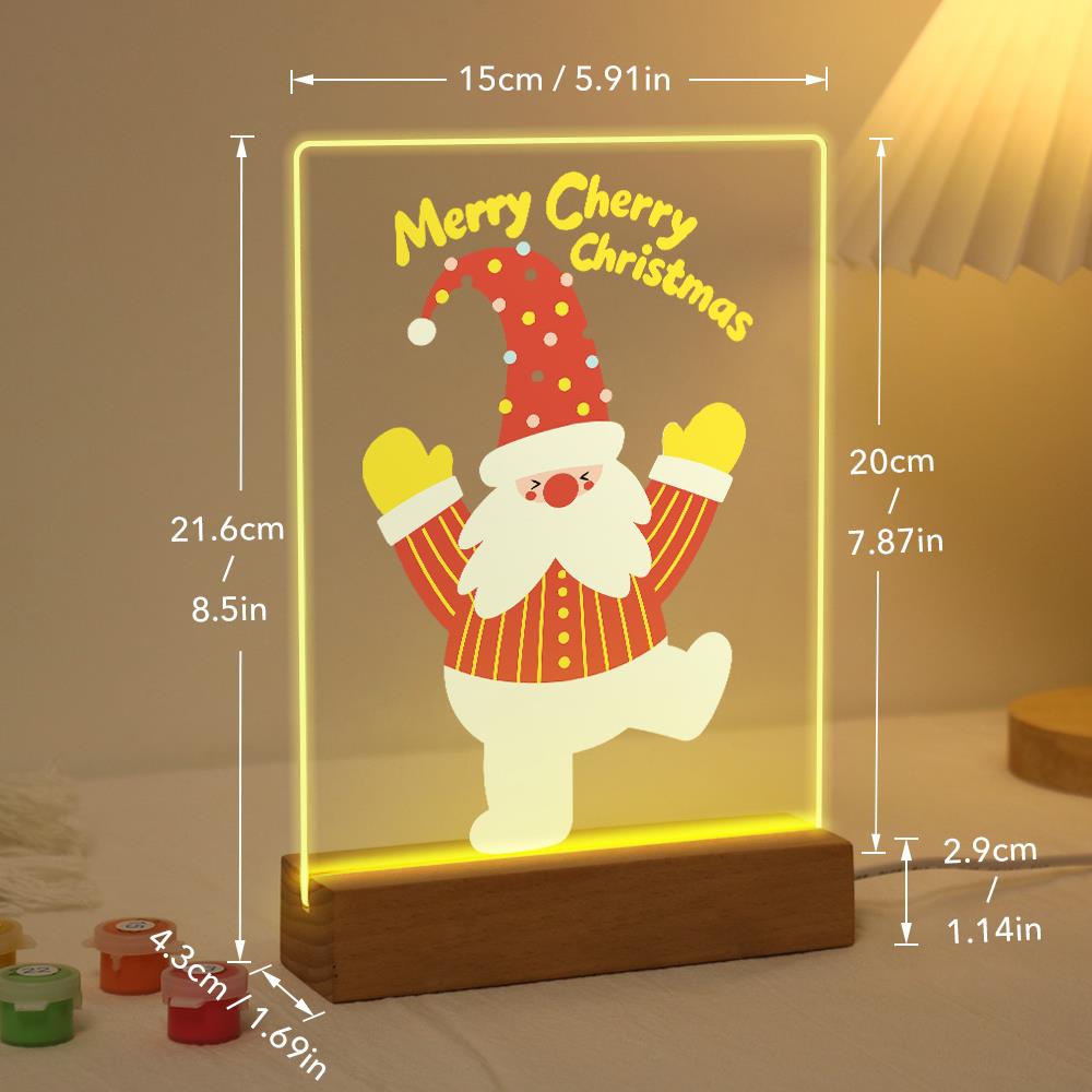 Santa Jumping for Joy paint by numbers light-up sign – image 21
