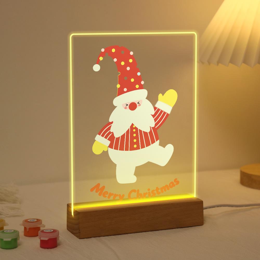 Waving Santa on One Leg paint by numbers light-up sign – image 3