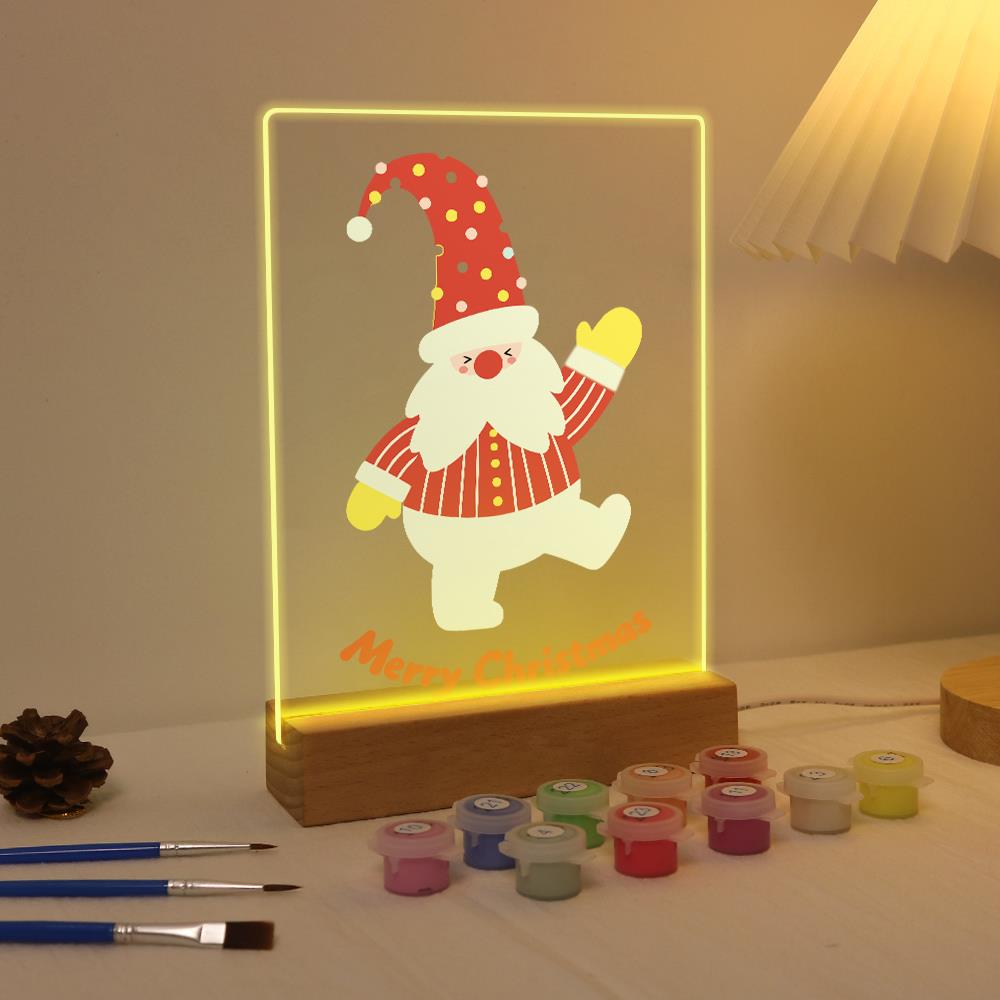 Waving Santa on One Leg paint by numbers light-up sign – image 4
