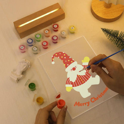 Waving Santa on One Leg paint by numbers light-up sign – image 7