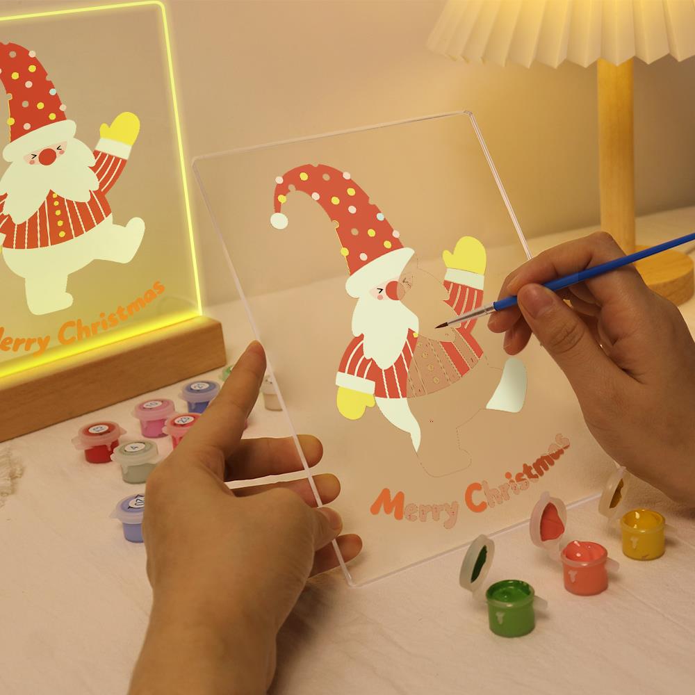 Waving Santa on One Leg paint by numbers light-up sign – image 9