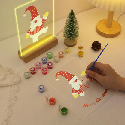 Waving Santa on One Leg paint by numbers light-up sign – image 10