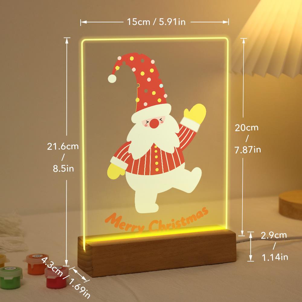Waving Santa on One Leg paint by numbers light-up sign – image 21