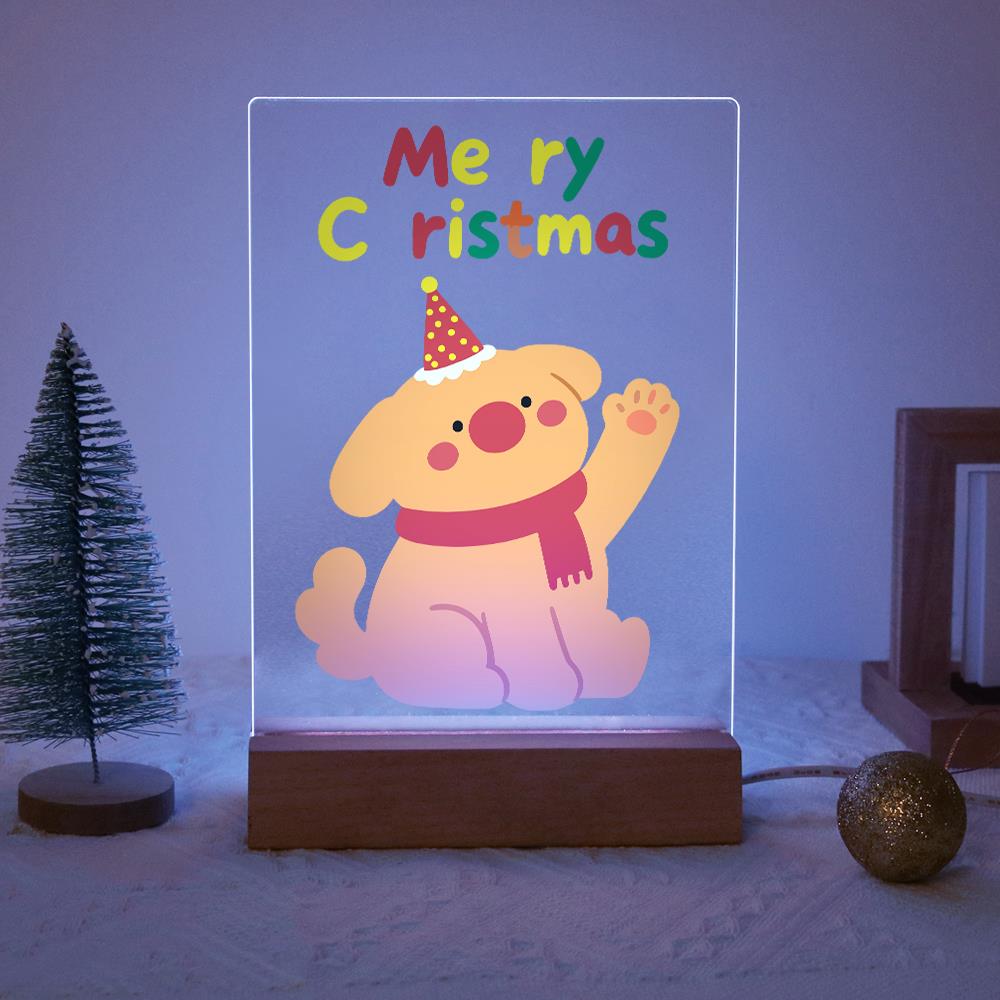 Waving Puppy in a Red Scarf paint by numbers light-up sign – image 14