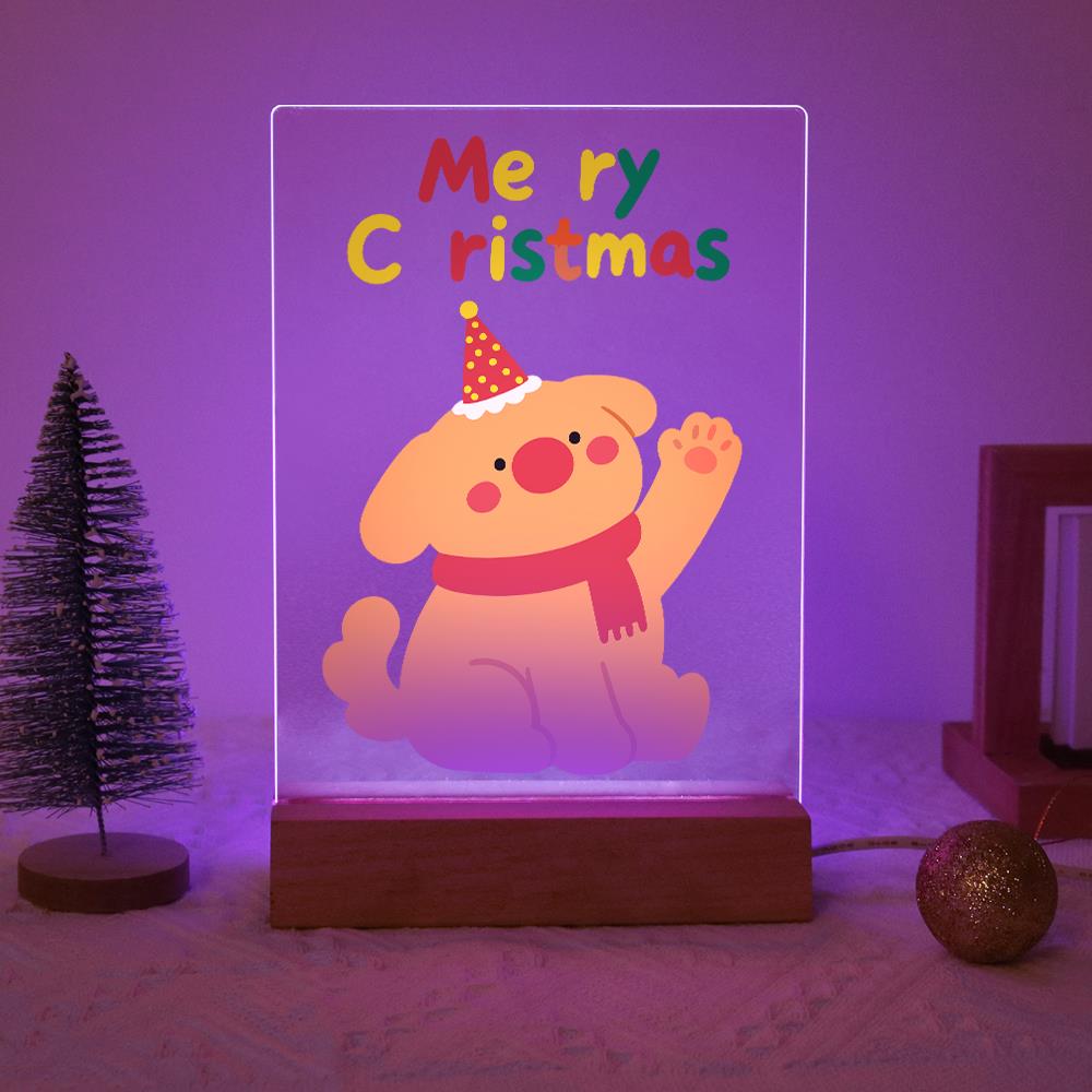 Waving Puppy in a Red Scarf paint by numbers light-up sign – image 15