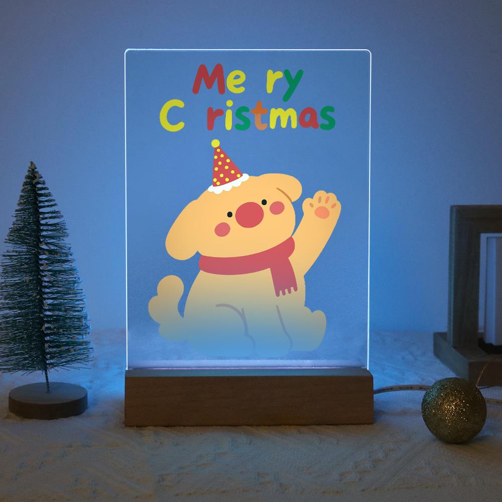 Waving Puppy in a Red Scarf paint by numbers light-up sign – image 16