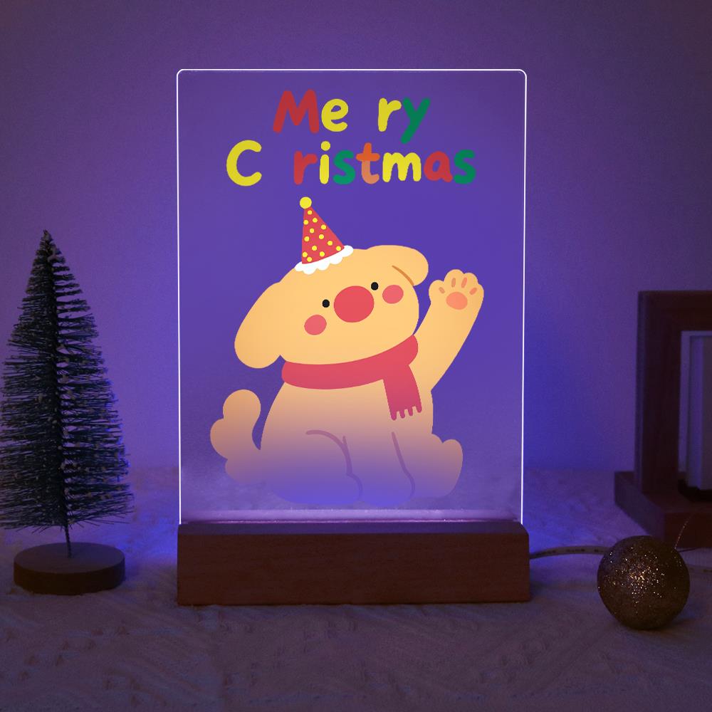 Waving Puppy in a Red Scarf paint by numbers light-up sign – image 18