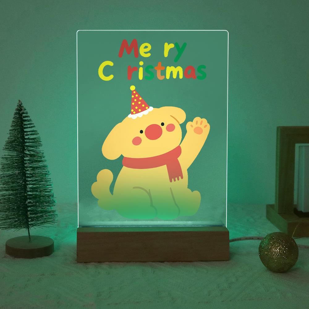 Waving Puppy in a Red Scarf paint by numbers light-up sign – image 19