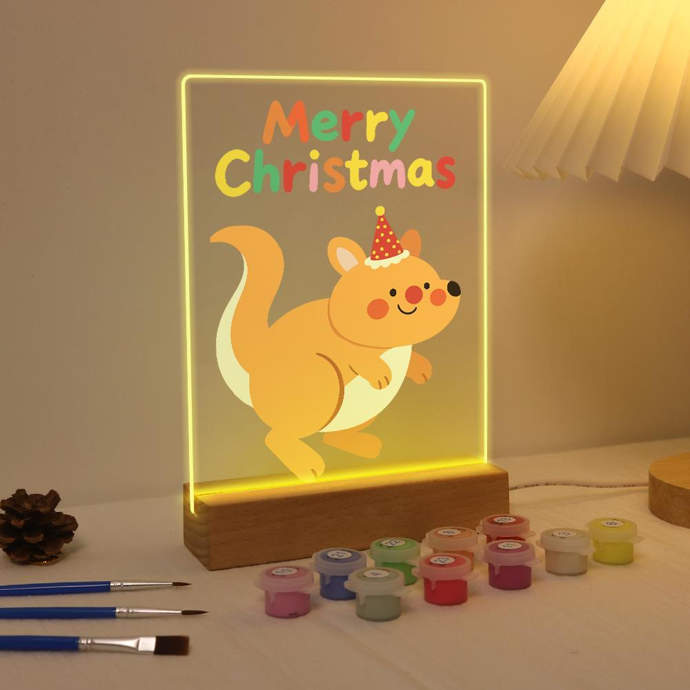 Hopping Holiday Kangaroo paint by numbers light-up sign – image 4