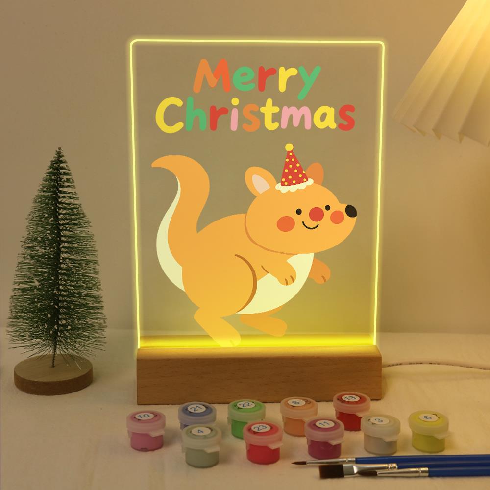 Hopping Holiday Kangaroo paint by numbers light-up sign – image 5