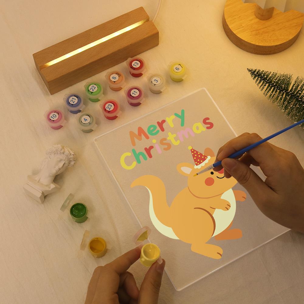 Hopping Holiday Kangaroo paint by numbers light-up sign – image 7