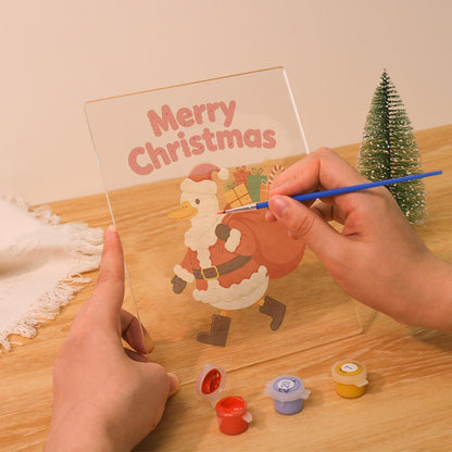 Santa Duck with a Gift Sack paint by numbers light-up sign – image 11
