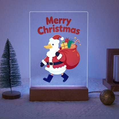 Santa Duck with a Gift Sack paint by numbers light-up sign – image 14