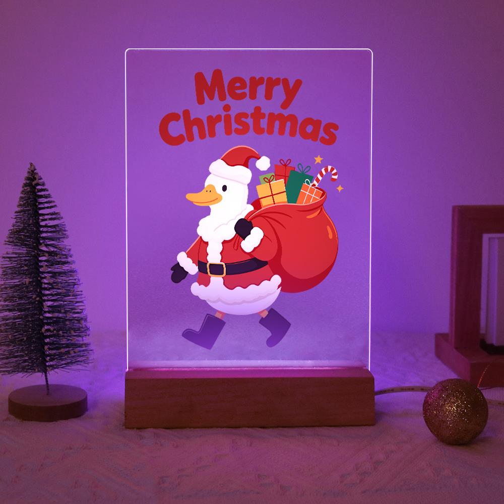 Santa Duck with a Gift Sack paint by numbers light-up sign – image 15