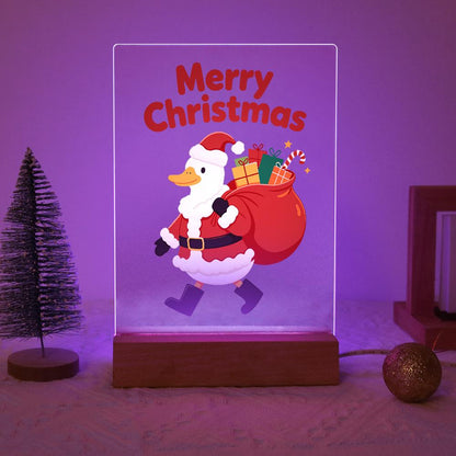 Santa Duck with a Gift Sack paint by numbers light-up sign – image 15