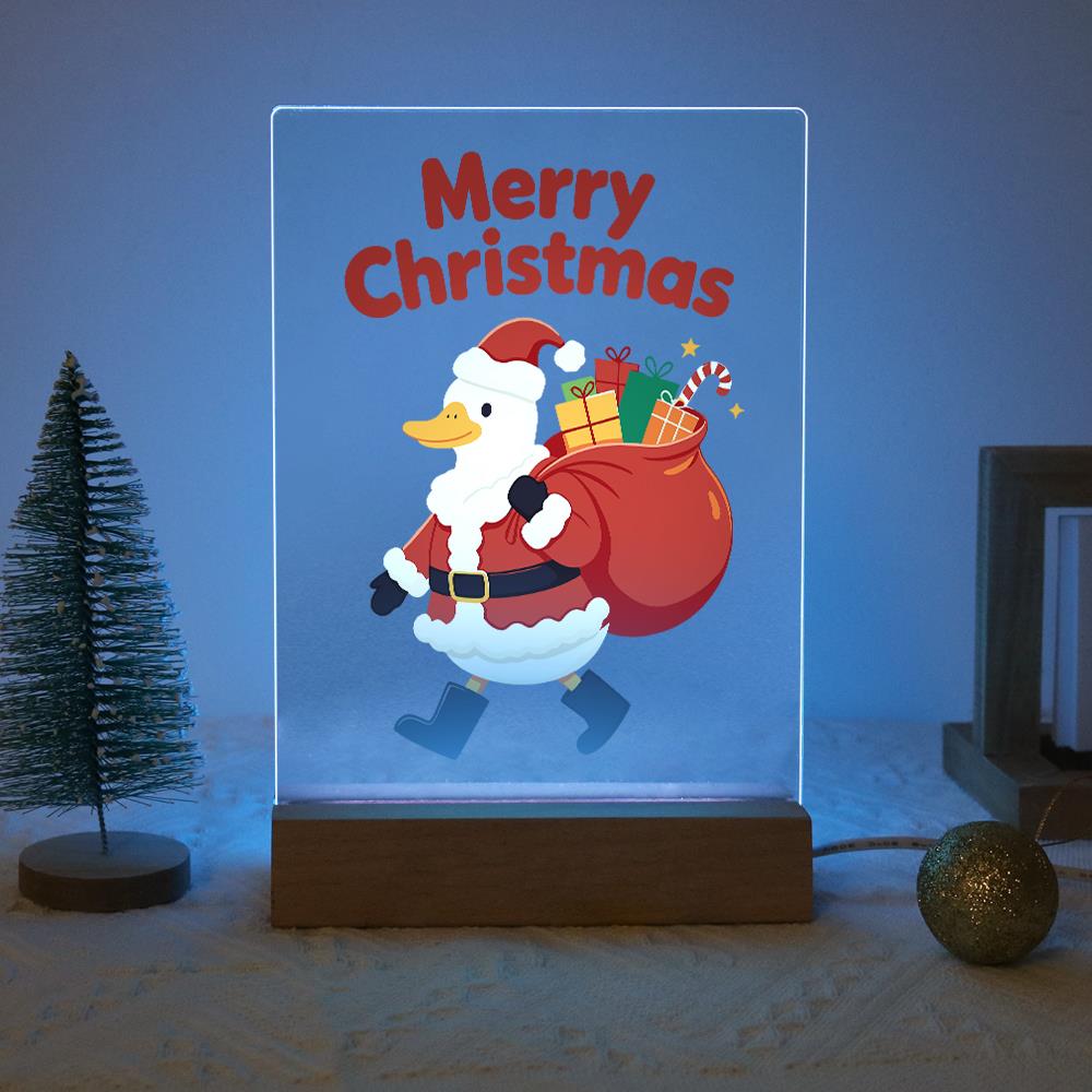 Santa Duck with a Gift Sack paint by numbers light-up sign – image 16