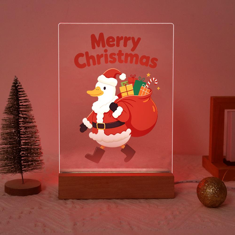 Santa Duck with a Gift Sack paint by numbers light-up sign – image 17