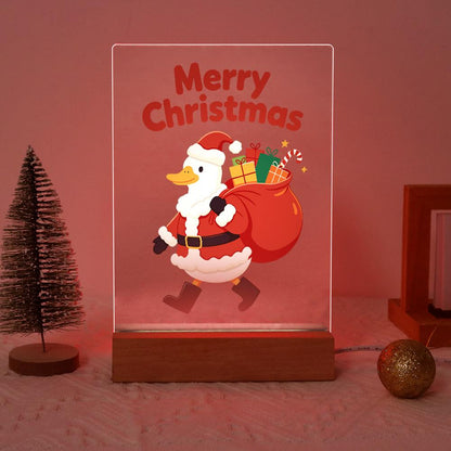 Santa Duck with a Gift Sack paint by numbers light-up sign – image 17