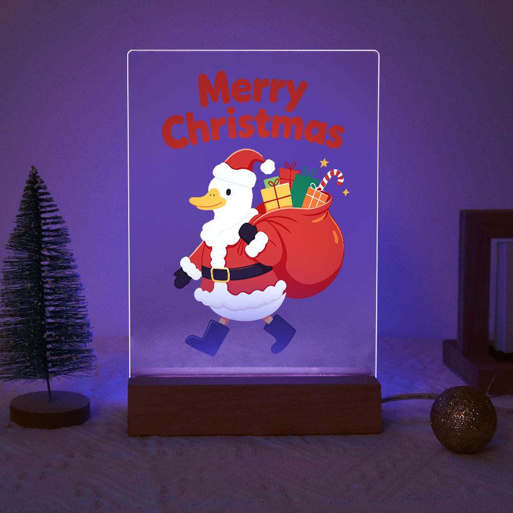 Santa Duck with a Gift Sack paint by numbers light-up sign – image 18