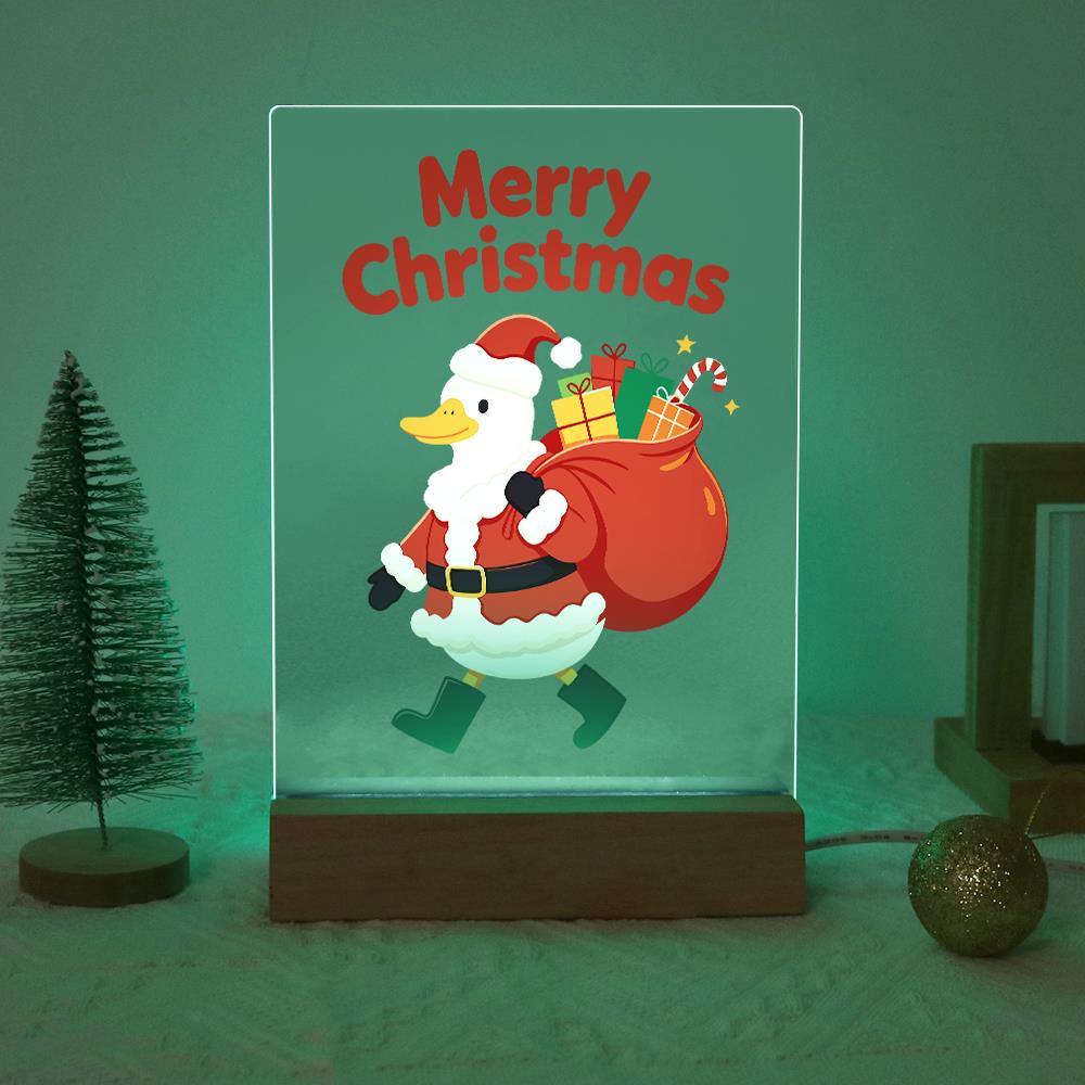 Santa Duck with a Gift Sack paint by numbers light-up sign – image 19