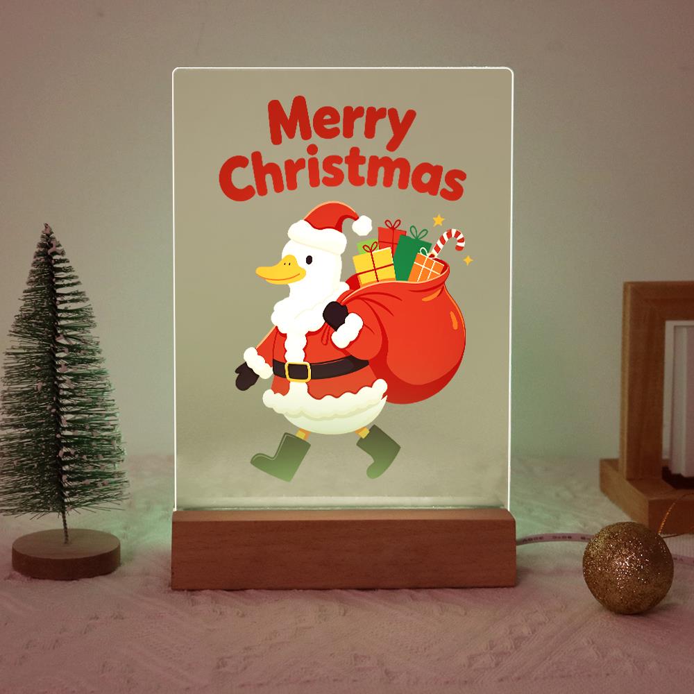 Santa Duck with a Gift Sack paint by numbers light-up sign – image 20