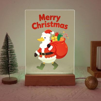 Santa Duck with a Gift Sack paint by numbers light-up sign – image 20