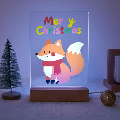 Cozy Fox in a Red Scarf paint by numbers light-up sign – image 14