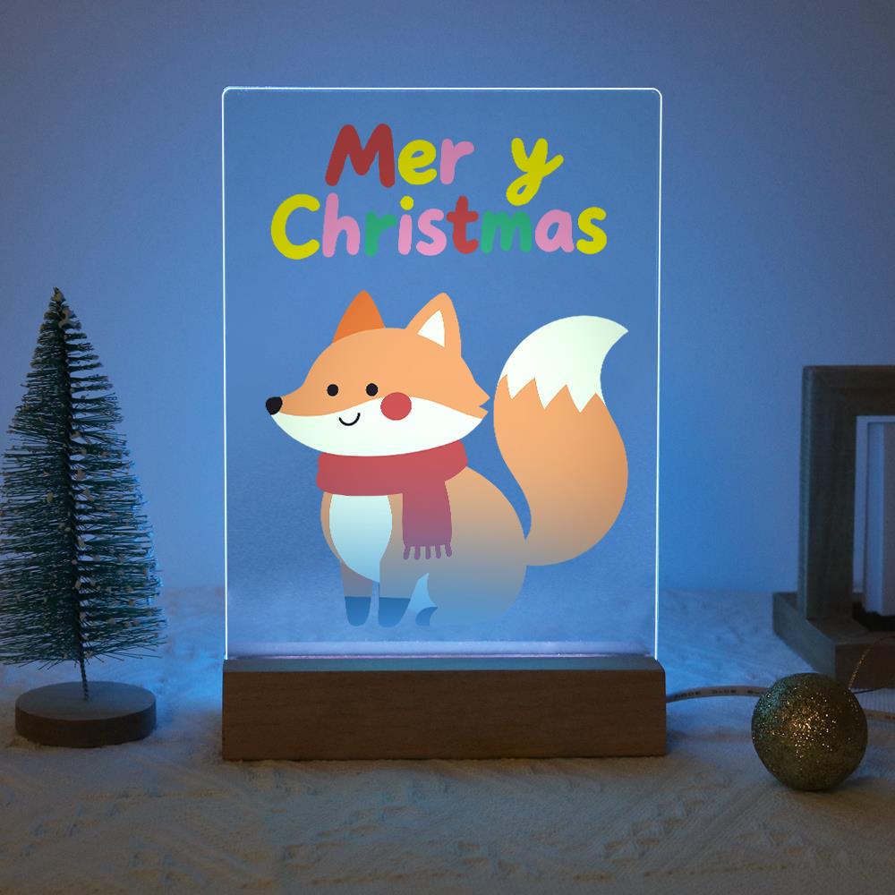Cozy Fox in a Red Scarf paint by numbers light-up sign – image 16