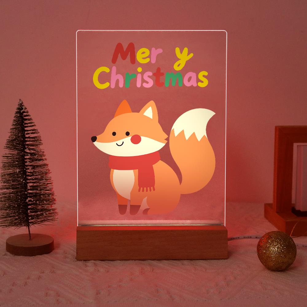 Cozy Fox in a Red Scarf paint by numbers light-up sign – image 17