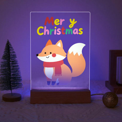 Cozy Fox in a Red Scarf paint by numbers light-up sign – image 18