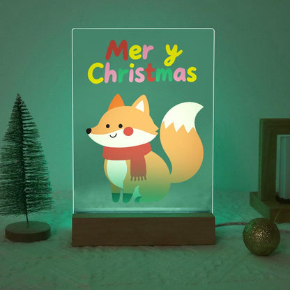 Cozy Fox in a Red Scarf paint by numbers light-up sign – image 19
