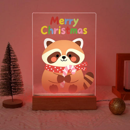 Candy Cane Raccoon paint by numbers light-up sign – image 17
