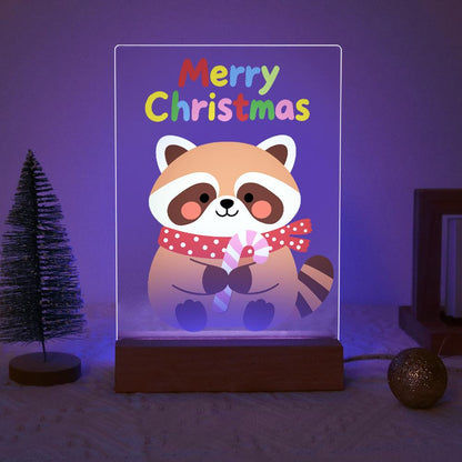 Candy Cane Raccoon paint by numbers light-up sign – image 18
