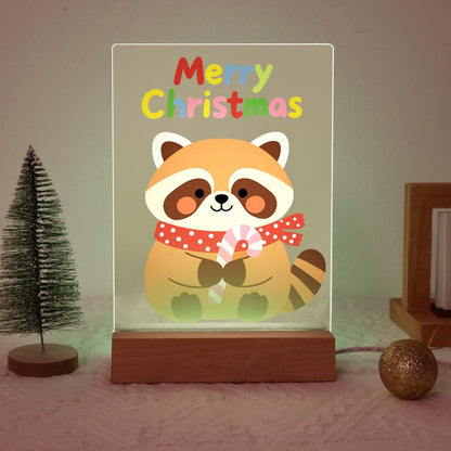 Candy Cane Raccoon paint by numbers light-up sign – image 20