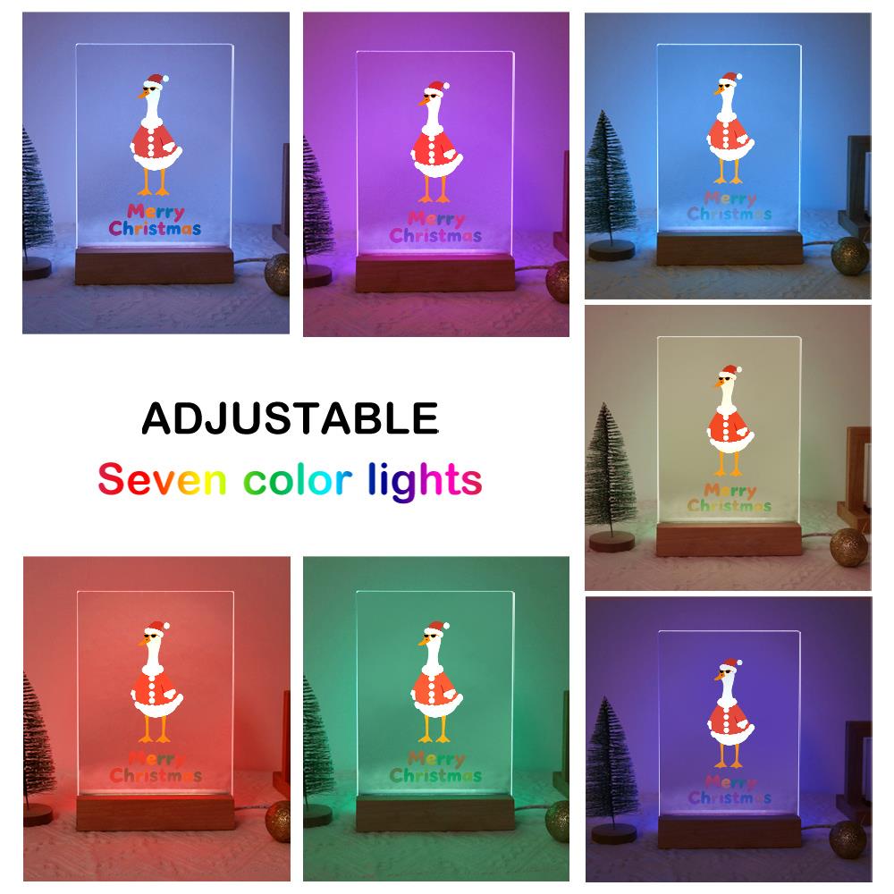 Tall Goose in a Santa Suit paint by numbers light-up sign – image 8