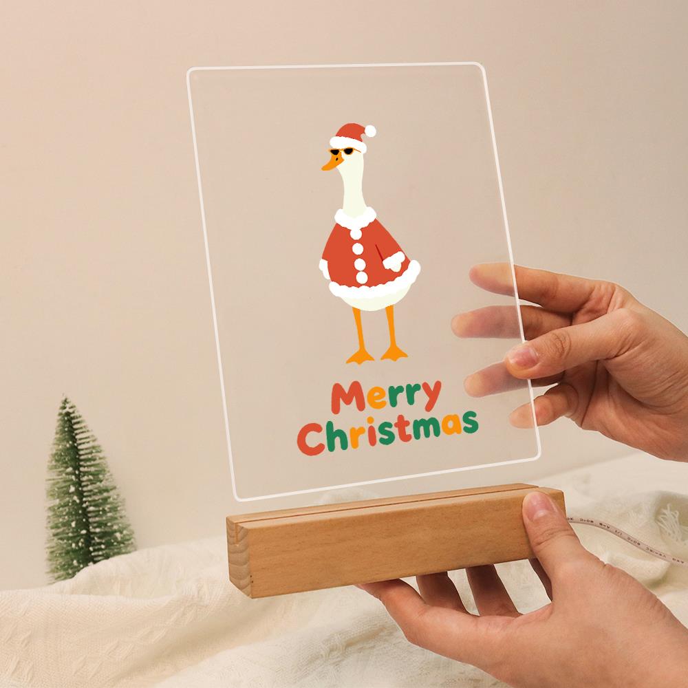 Tall Goose in a Santa Suit paint by numbers light-up sign – image 13