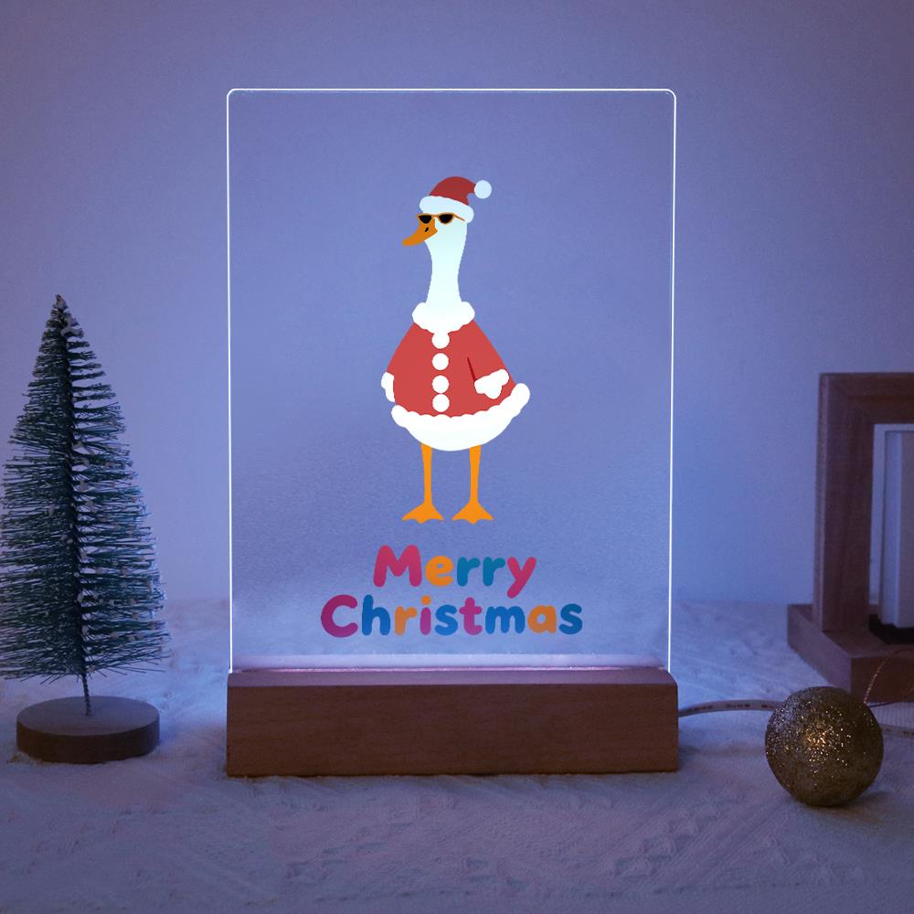 Tall Goose in a Santa Suit paint by numbers light-up sign – image 14