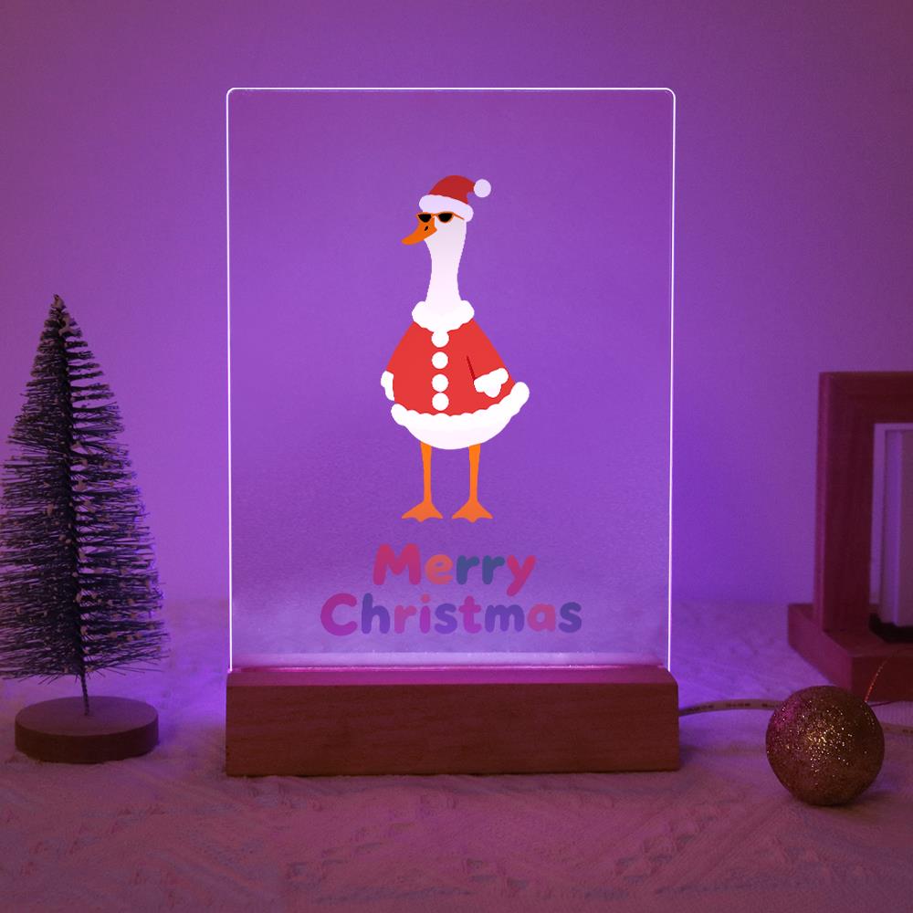 Tall Goose in a Santa Suit paint by numbers light-up sign – image 15