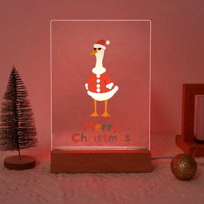 Tall Goose in a Santa Suit paint by numbers light-up sign – image 17