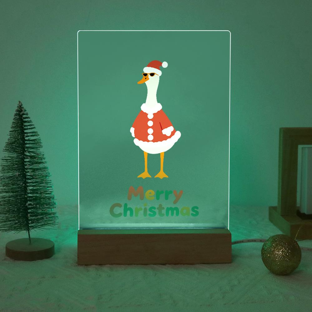 Tall Goose in a Santa Suit paint by numbers light-up sign – image 19