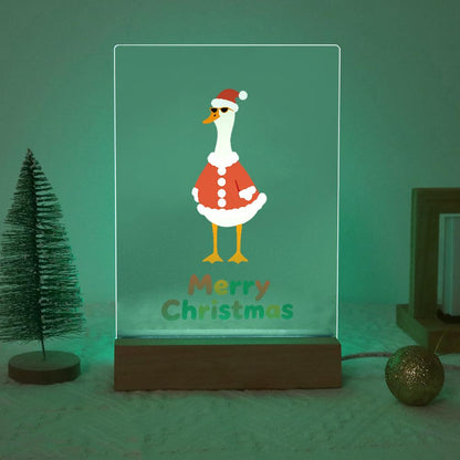 Tall Goose in a Santa Suit paint by numbers light-up sign – image 19