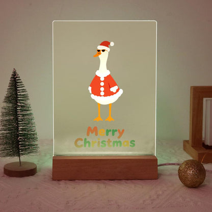 Tall Goose in a Santa Suit paint by numbers light-up sign – image 20