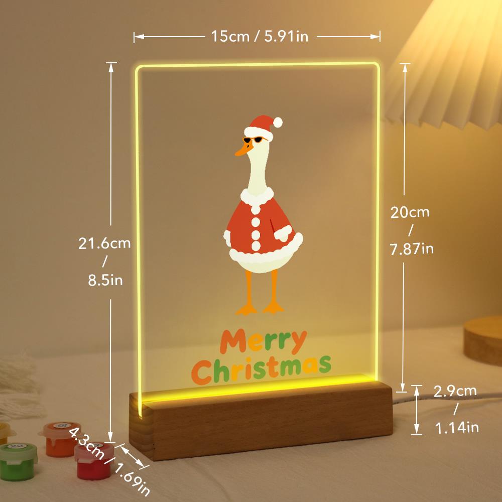 Tall Goose in a Santa Suit paint by numbers light-up sign – image 21