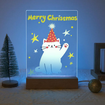 Waving Cat in a Party Hat paint by numbers light-up sign – image 16