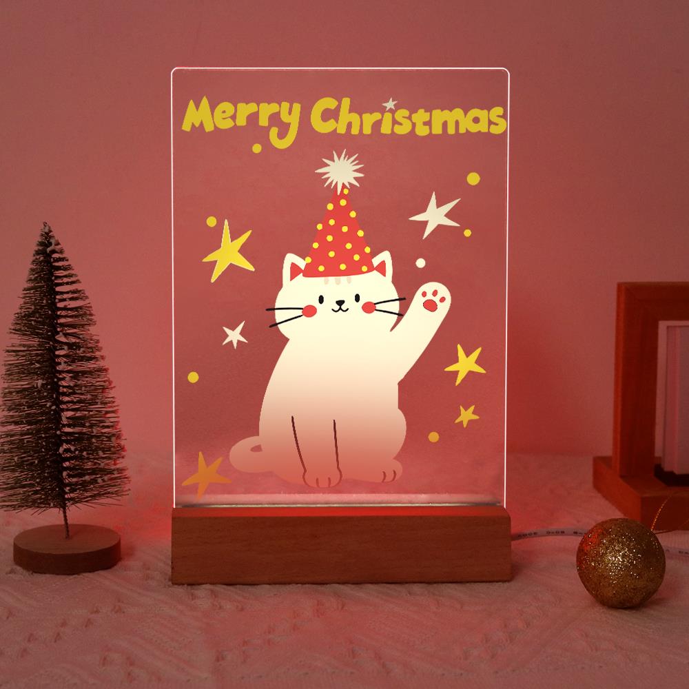 Waving Cat in a Party Hat paint by numbers light-up sign – image 17