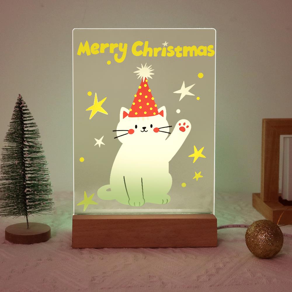 Waving Cat in a Party Hat paint by numbers light-up sign – image 20