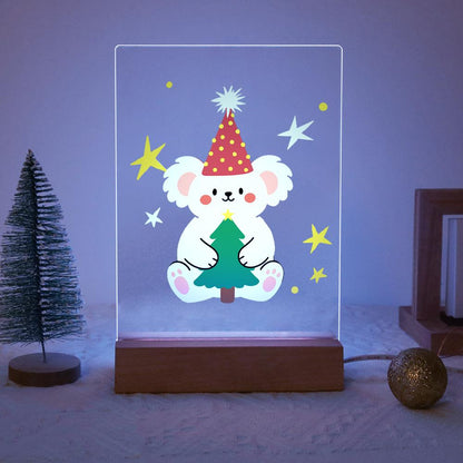 Teddy Bear Hugging a Little Tree paint by numbers light-up sign – image 14