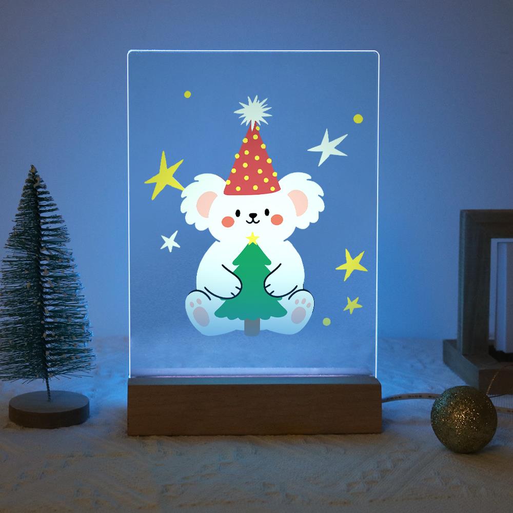Teddy Bear Hugging a Little Tree paint by numbers light-up sign – image 16